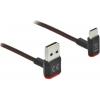 Delock USB kabel USB 2.0 USB-A zástrčka, USB-C ® zástrčka 0.20 m černá 85274