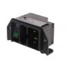 Schurter Konektor IEC C14, orientace těla: Pravý úhel, Montáž do panelu, Montáž na plošný spoj Vnitřní, 250V 10A Schurter Konektor IEC C14, orientace těla: Pravý úhel, Montáž do panelu, Montáž na plošný spoj Vnitřní, 250V 10A