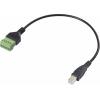 Renkforce USB 2.0 kabelový adaptér [1x USB 2.0 zástrčka B - 1x Svorka] RF-6443964 30 cm PVC plášť