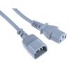 Napájecí šňůra 2 m, Šedá, A: Rovný, B: Přímý Polyvinylchlorid, 250 V RS PRO