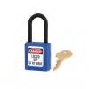 Master Lock Bezpečnostní visací zámek Klíč, Termoplast 6 mm třmen, Modrá