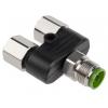 Adaptér pro kulaté konektory, počet kontaktů: 5, Kabel, velikost: M12 Murrelektronik Limited, orientace těla: T
