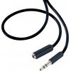 SpeaKa Professional SP-7870692 jack audio prodlužovací kabel [1x jack zástrčka 3,5 mm - 1x jack zásuvka 3,5 mm] 1.50 m černá SuperSoft opletení