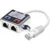 Intellinet RJ45 síťový adaptér CAT 5 [1x RJ45 zástrčka - 2x RJ45 zásuvka] 0 mm stříbrná, bílá