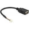 Delock USB kabel USB 2.0 USB zásuvka na desku, USB-A zásuvka 0.15 m černá 84834