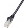 Patch kabel, CAT 5e SF/UTP, RJ45, vidlice ⇔ vidlice, černá, 20 m - Kliknutím na obrázek zavřete