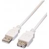 Value USB kabel USB 2.0 USB-A zástrčka, USB-A zásuvka 1.80 m bílá stíněný 11.99.8949