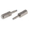 RS PRO Bit šroubováku, Chrom-vanadová ocel, Šestihran, 6.35 mm, T10, celková délka: 25 mm, počet kusů: 1
