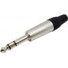 jack konektor 6.35 mm TRU COMPONENTS stereo zástrčka, rovná, pólů 3, stříbrná, 1 ks