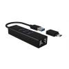 Rozbočovač USB IB-HUB1419-LAN ICY BOX 17 mm Rozbočovač USB IB-HUB1419-LAN ICY BOX 17 mm