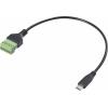 Renkforce USB-C® kabelový adaptér [1x USB-C® zástrčka - 1x Svorka] RF-6443952 30 cm PVC plášť