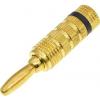 RS PRO Banánek, 4 mm, 30V, 32A, Černá, Vnější Přenos, materiál kontaktu: Mosaz, délka: 45 mm, pokovení kontaktu: Zlatá RS PRO Banánek, 4 mm, 30V, 32A, Černá, Vnější Přenos, materiál kontaktu: Mosaz, délka: 45 mm, pokovení kontaktu: Zlatá