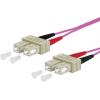 Metz Connect 151S1EOEO10E optické vlákno optické vlákno kabel 1.00 m fialová [2x zástrčka SC - 2x zástrčka SC] 50/125 µ Multimode OM4