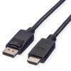 Roline, A: Vnější Display Port, B: Vnější HDMI DisplayPort Kabely 1 m Roline, A: Vnější Display Port, B: Vnější HDMI DisplayPort Kabely 1 m
