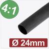 Quadrios 24CA302 smršťovací bužírka s lepidlem černá 24 mm 6 mm Poměr smrštění:4:1 metrové zboží Quadrios 24CA302 smršťovací bužírka s lepidlem černá 24 mm 6 mm Poměr smrštění:4:1 metrové zboží