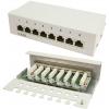 LogiLink NP0016A 8 portů síťový patch box CAT 6 1 U šedá osazený
