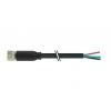 Kabel ovladače snímače, A: Vnitřní, A: Rovný 3, B: Přímý, B: Vnitřní, 50V, IP65, IP66, IP67, řada: A-Coded