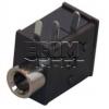 Jack zásuvka 3,5 mm stereo, 90°, plast, ASJ-5-3