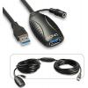 LINDY USB kabel USB 3.2 Gen1 (USB 3.0 / USB 3.1 Gen1) USB-A zástrčka, USB-A zásuvka 10.00 m černá 43156