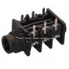 Zásuvka Jack 6,3 mm stereo ACJS-HHOP, panel, 3× vypínač Zásuvka Jack 6,3 mm stereo ACJS-HHOP, panel, 3× vypínač