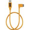 Tether Tools USB kabel USB-A zástrčka, USB Micro-B 3.0 zástrčka 0.50 m oranžová 90° zatočeno doprava TET-CU61RT02-ORG