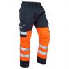 Leo Workwear CT01ON Oranžová, Tmavomodrá Vodotěsný, Strain Resistant Reflexní kalhoty 36 in