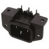 Bulgin Konektor IEC C14, orientace těla: Pravý úhel, Montáž do panelu, Montáž na plošný spoj Vnější, 250V 10A Bulgin Konektor IEC C14, orientace těla: Pravý úhel, Montáž do panelu, Montáž na plošný spoj Vnější, 250V 10A