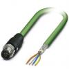 Phoenix Contact Cat5 Ethernetové kabely, řada: NBC, Zelená, Polyvinylchlorid, 600V 5 m 4, typ pláště: Stíněné Stíněný
