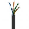 Belden Cat5e Ethernetové kabely, řada: 7924A, Černá, Polyvinylchlorid 305 m, typ pláště: Nestíněný Nestíněný