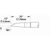 Metcal Pájecí hrot, číslo modelu: SMTC 3.3 mm 17.78 mm 60 ° Kopyto, pro použití s: MX-H1AV, MX-H7SF, MX-RM3E, MX-RM6E Metcal Pájecí hrot, číslo modelu: SMTC 3.3 mm 17.78 mm 60 ° Kopyto, pro použití s: MX-H1AV, MX-H7SF, MX-RM3E, MX-RM6E