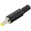 TRU COMPONENTS nízkonapěťový konektor zástrčka, rovná 5.5 mm 2.1 mm 1 ...