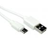 RS PRO Kabel USB do zásuvky IC Vnější, řada: RS PRO, A: USB typu A, 150 mm Vnější, Bílá, B: Micro USB typ B