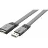 Renkforce USB kabel USB 2.0 USB-A zástrčka, USB-A zásuvka 3.00 m černá flexibilní provedení RF-4096101