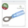 Quadrios 23C523 kulaté kabelové oko Průřez (max.)=2.5 mm² Ø otvoru=6.5 mm částečná izolace modrá 50 ks Quadrios 23C523 kulaté kabelové oko Průřez (max.)=2.5 mm² Ø otvoru=6.5 mm částečná izolace modrá 50 ks