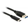 Delock USB kabel USB-A zástrčka, USB-C ® zástrčka 0.50 m černá 83869 Delock USB kabel USB-A zástrčka, USB-C ® zástrčka 0.50 m černá 83869