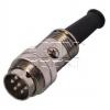 Vidlice DIN C8020-06MVB000L, 6 kontaktů, na kabel