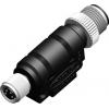 RS PRO Adaptér pro kulaté konektory, orientace těla: Rovný M12, 75 °C, -25 °C Female, materiál kontaktu: Slitina