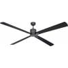 CasaFan ECO NEO III 180-4 BG-SW/TK WiFi Flügel Schwarz/Teak stropní ventilátor 28 W (Ø x v) 180 cm x 360 mm čedičově šedá s dálkovým ovládáním, s časovačem,
