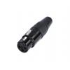 Re-An Products Konektor XLR, barva Černá, počet kontaktů: 3, orientace těla: Rovný Vnitřní, pokovení: Zlatá, Kabel,