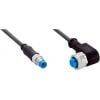 Kabel konektoru, A: Vnitřní, A: M12, Pravoúhlý 3, B: Přímý, B: Vnější, 1.5kV 3, IP65, IP66K, IP67, řada: YG2A13 SICK 1 m