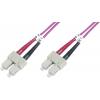 Digitus DK-2522-01-4 optické vlákno optické vlákno kabel 1.00 m fialová [1x zástrčka SC - 1x zástrčka SC] 50/125 µ Multimode OM4