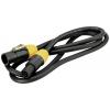 Eurolite IP T-Con XLR propojovací kabel [1x XLR zástrčka - 1x XLR zásuvka] 1.5 m černá/oranžová