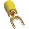 Sinuslive 13199 vidlicové kabelové oko 4 mm² Ø otvoru=4 mm částečná izolace žlutá 10 ks