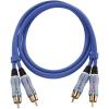 cinch audio kabel [2x cinch zástrčka - 2x cinch zástrčka] 0.50 m modrá pozlacené kontakty Oehlbach BEAT! - Kliknutím na obrázek zavřete