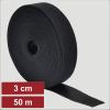 Electronic Garage EG25CA118 pásek se suchým zipem, ke spojování, háčková a flaušová část, (d x š) 50 m x 3 cm, černá, 50 m