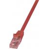 LogiLink CQ2034U RJ45 síťové kabely, propojovací kabely CAT 6 U/UTP 1.00 m červená samozhášecí, s ochranou 1 ks LogiLink CQ2034U RJ45 síťové kabely, propojovací kabely CAT 6 U/UTP 1.00 m červená samozhášecí, s ochranou 1 ks