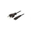 RND Napájecí kabel 2žilový 300 mm Polyvinylchlorid plášť, Černá, 250V RND Napájecí kabel 2žilový 300 mm Polyvinylchlorid plášť, Černá, 250V