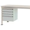 Manuflex ZB4812.7035 Vestavné pouzdro, Nutzhohe stacionárně 500 mm s 4 šuplíky. Pro stolní hloubka 800 mm