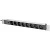 Digitus DN-95410-IT 19 palec zásuvková lišta pro datové skříně 1 U zásuvka s ochranným kontaktem hliníkový profil, pevná vestavba, vč. 2 kovových úchytů, s