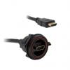 Bulgin Konektor HDMI, číslo řady: PX0863 Vnější, počet kontaktů: 19, orientace těla: Rovný, 30V ac